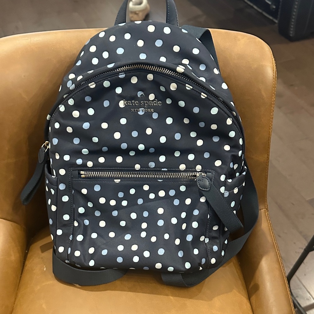 Kate Spade Navy Polka Dot Backpack